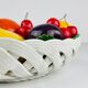 Vintage Italian ceramic fruit basket from the mid-20th century, 1980s.