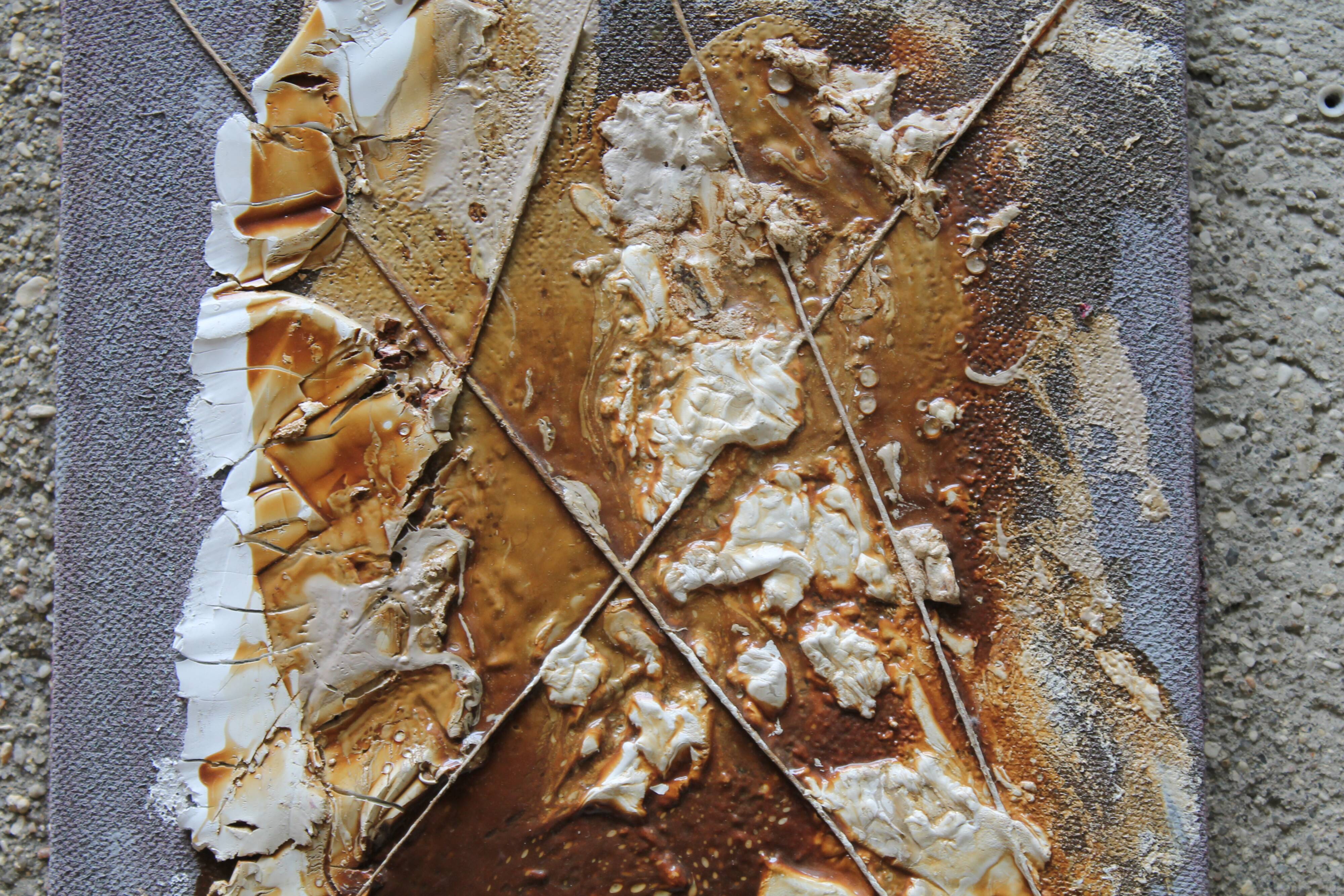 Peinture abstraite "Cordage matière"