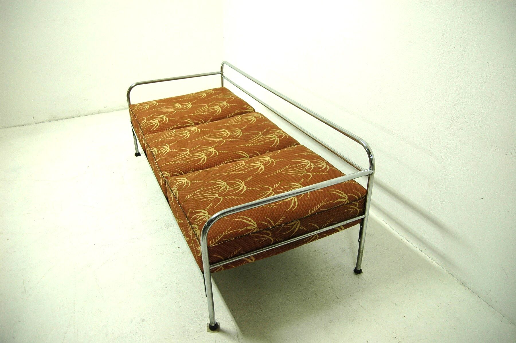 Chromium plated bauhaus sofa by Robert Slezák, 1930s