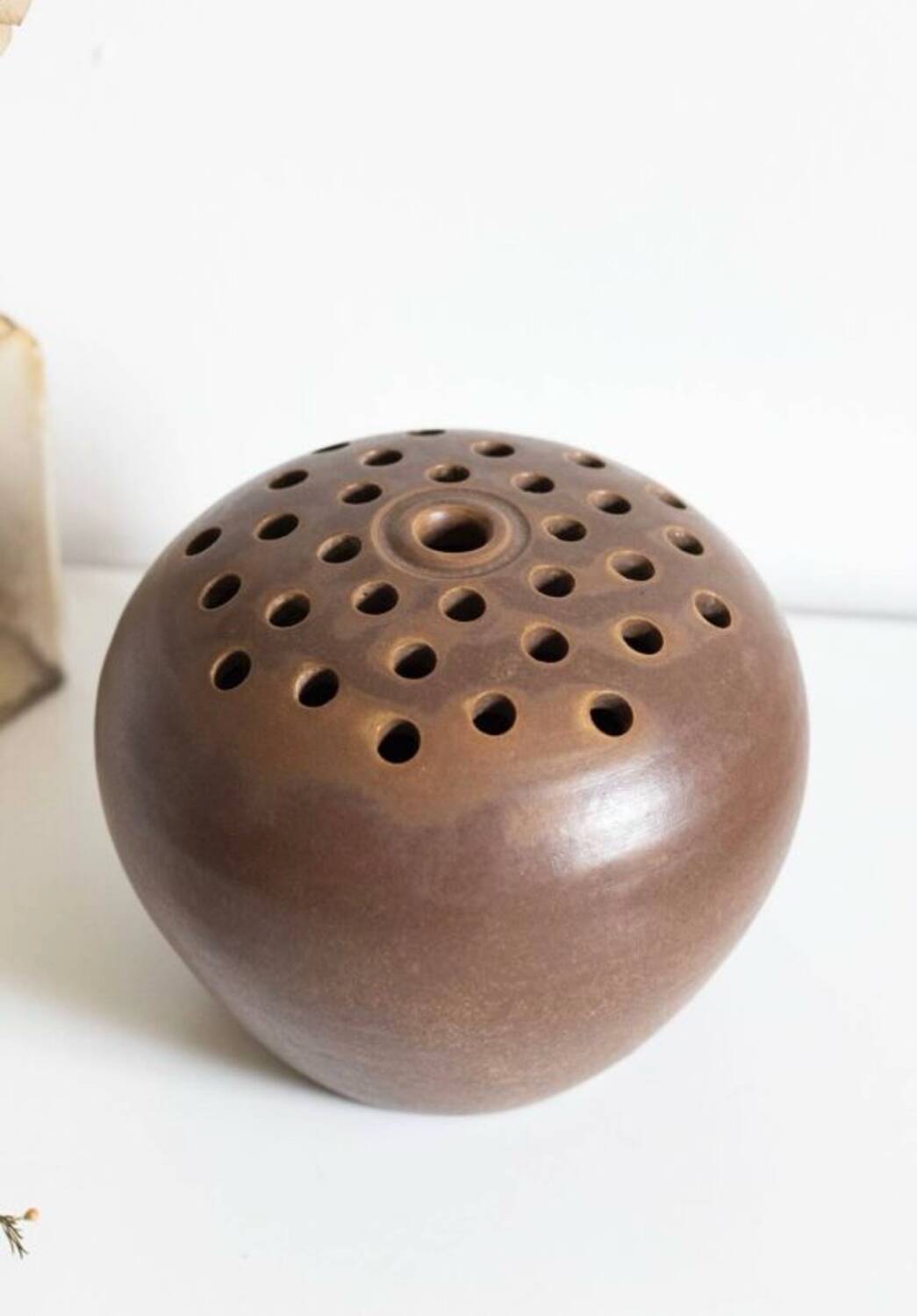 Large stoneware flower spike signed