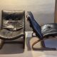 Pair of Scandinavian armchairs "Kengu" by E. & N. Solheim for Rybo, 1970