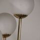 Vintage Arlus floor lamp in black lacquered metal and opaline globes, 1960