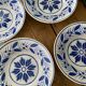 Lot of 4 blue hollow plates
