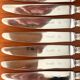 Christofle crossed ribbons 8 knives entremet dessert cheese very good condition
