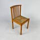 Ensemble de 6 chaises de salle à manger scandinaves en pin et jonc, 1970