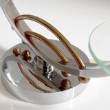 Pair of Art Deco Glass Chrome Lamps