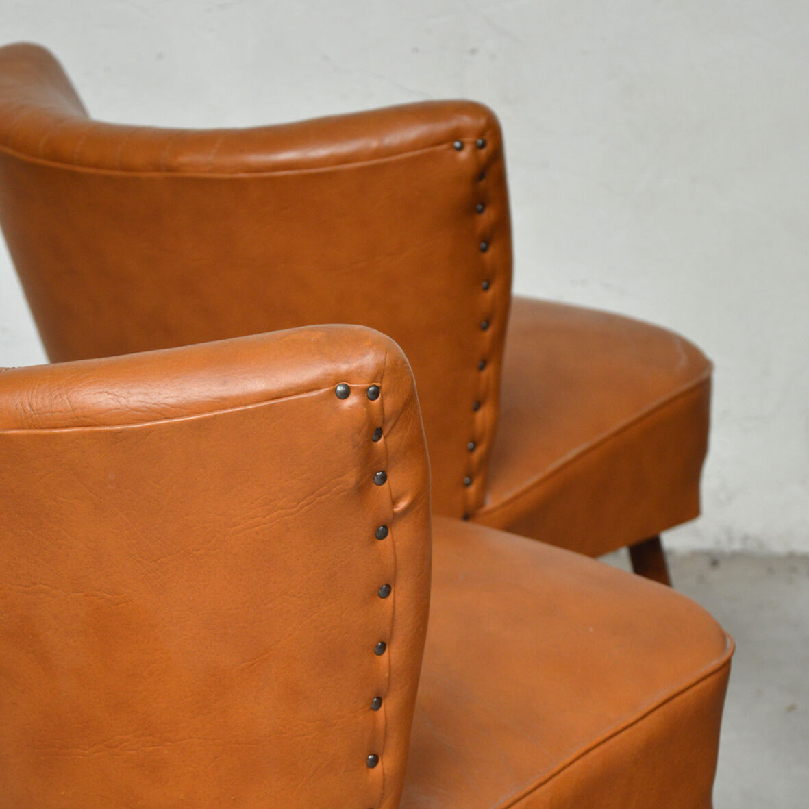 Vintage Tan cocktail armchair years 60