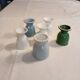 6 mismatched old egg cups