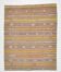 Warm Earth Tones Striped Turkish Kilim Rug, 135x168 Cm