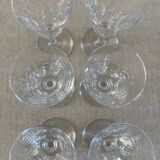 6 Saint Louis liqueur glasses 1950