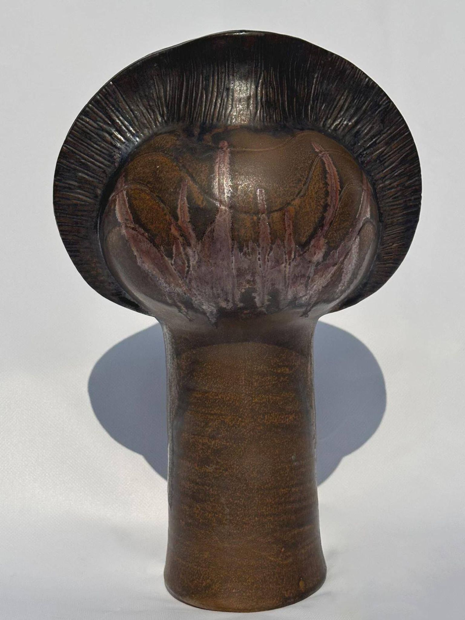 Vase totem en céramique de studio de Fritz van Daalen, années 1960-70.