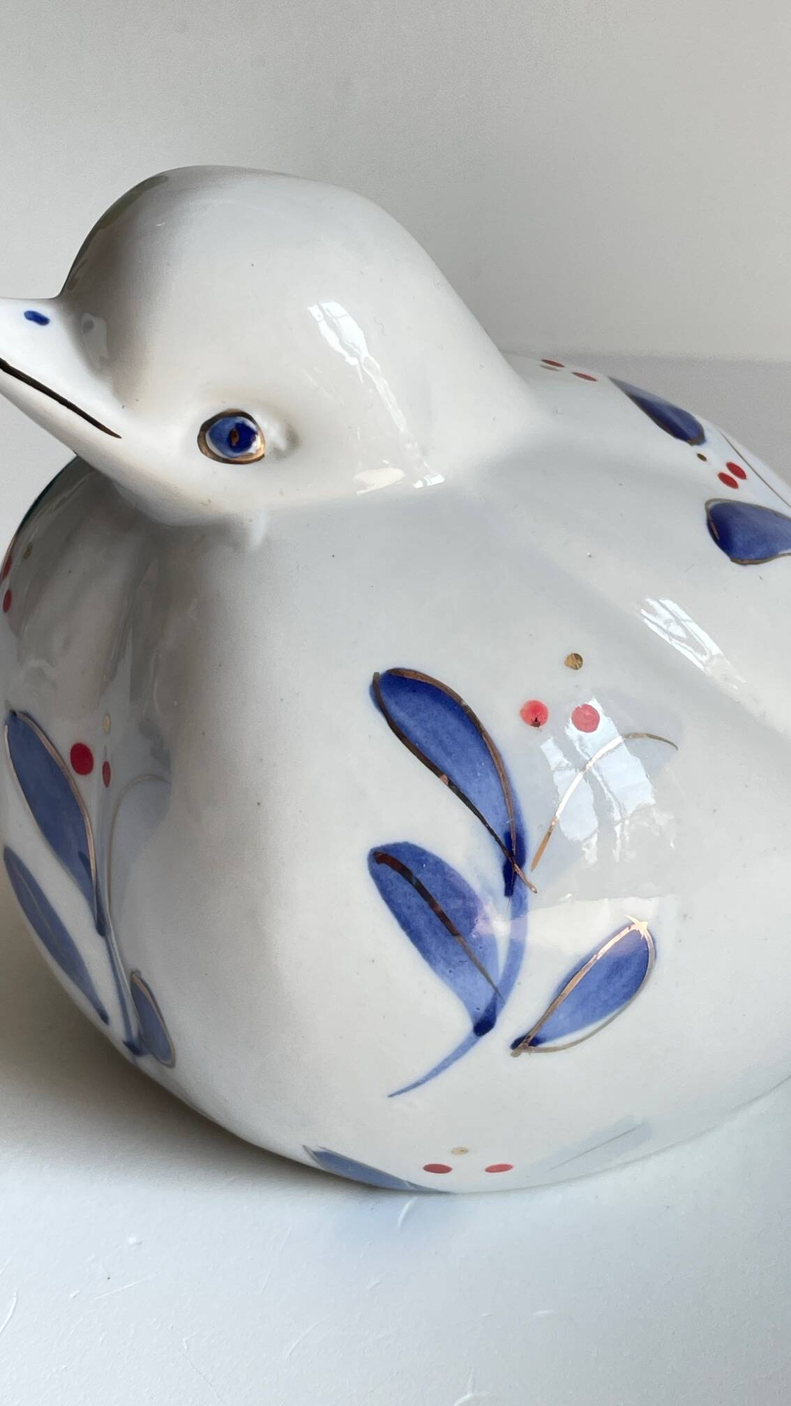 Oiseau vintage en porcelaine chinoise