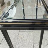 Console ancienne plateau verre vintage