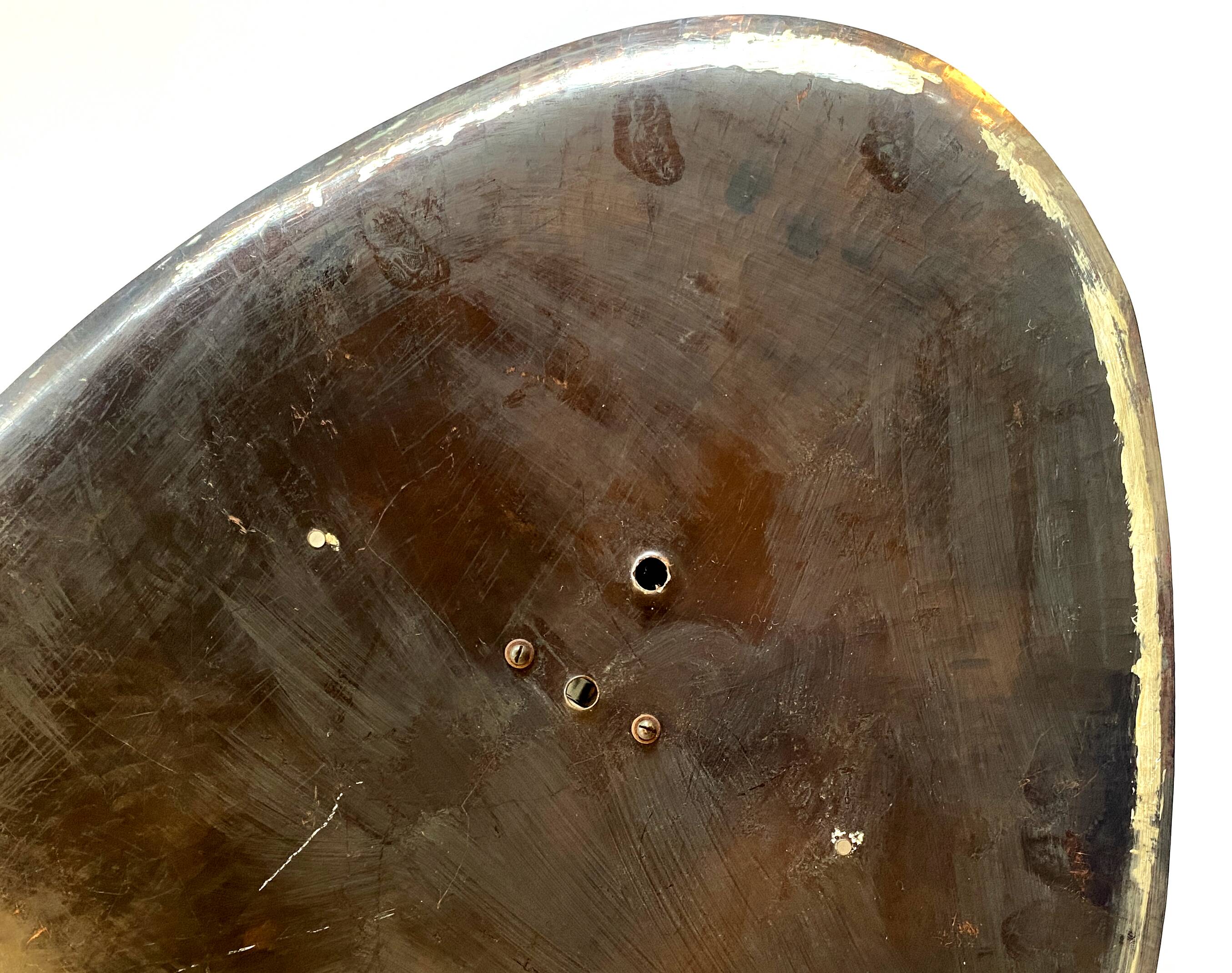 Goffredo Reggiani Triangular Applique RN in copper and opal glass