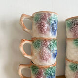 6 cups in vintage slip