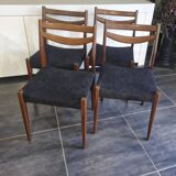 Set of 4 Scandinavian chairs, 1970s