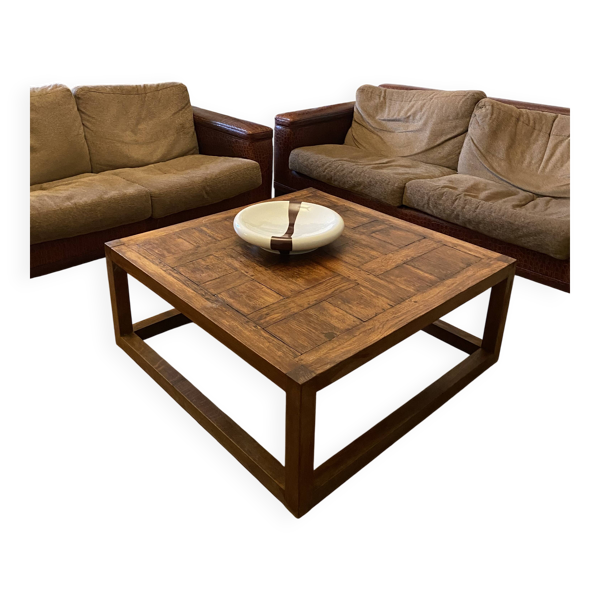Table basse en bois ''parquet de Versailles