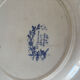 Antique blue night ironstone plate with floral pattern | Earthenware