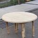 Renovated round extendable dining table with flaps, 6 extensions, 300cm.