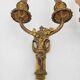 Antique Louis XVI style bronze wall lights