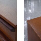 Vintage Mid-Century Modern Brown Teak Desk, 1960s