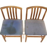 Set of 2 Scandinavian oak chairs, Sweden, 1960