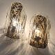 Murano glass "oyster" table lamps. Italy, 1960s.