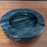 Vintage black marble ashtray and catchall.