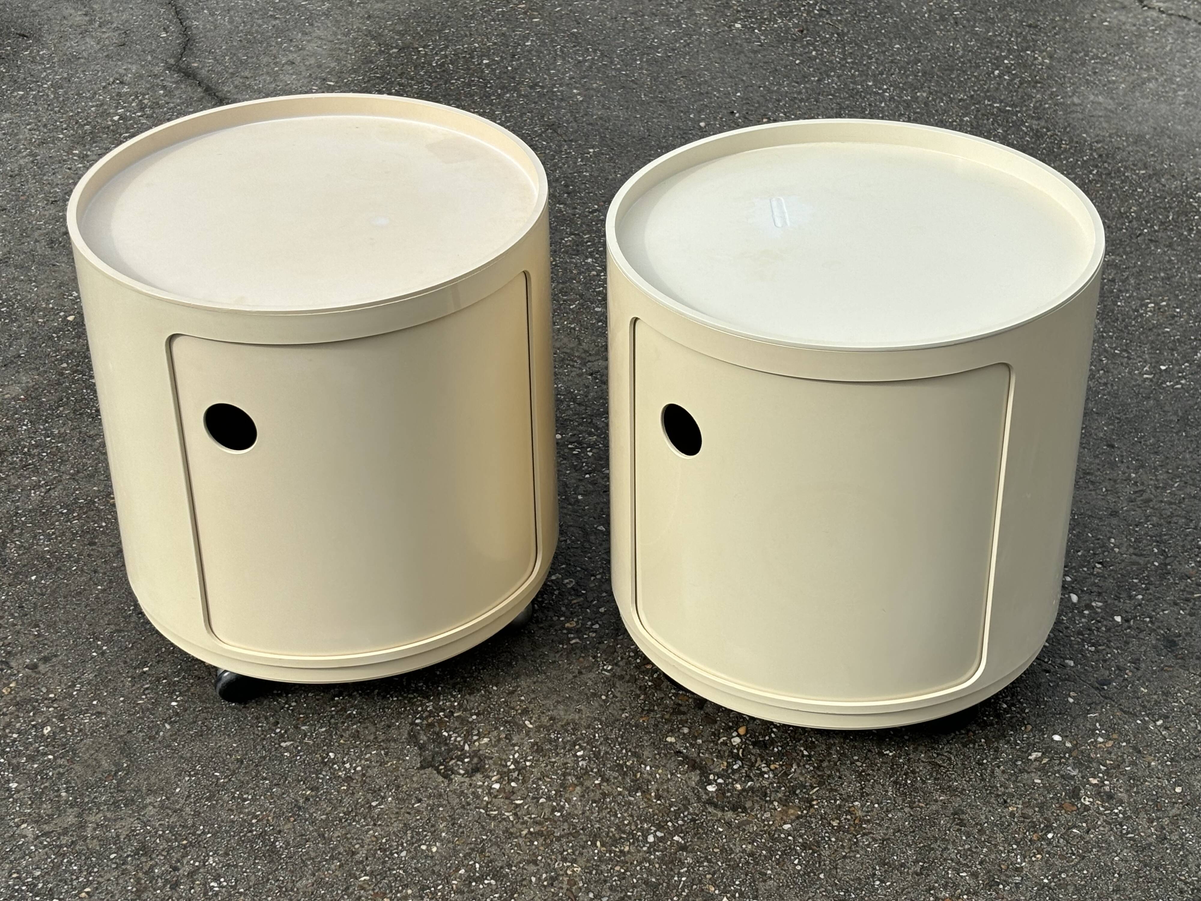 Vintage Componibili bedside tables by Anna Castelli for Kartell set of two