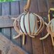 Paire d'appliques rotin vintage