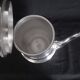 Tea and coffee set on tray, in silver metal Ercuis Goldsmith