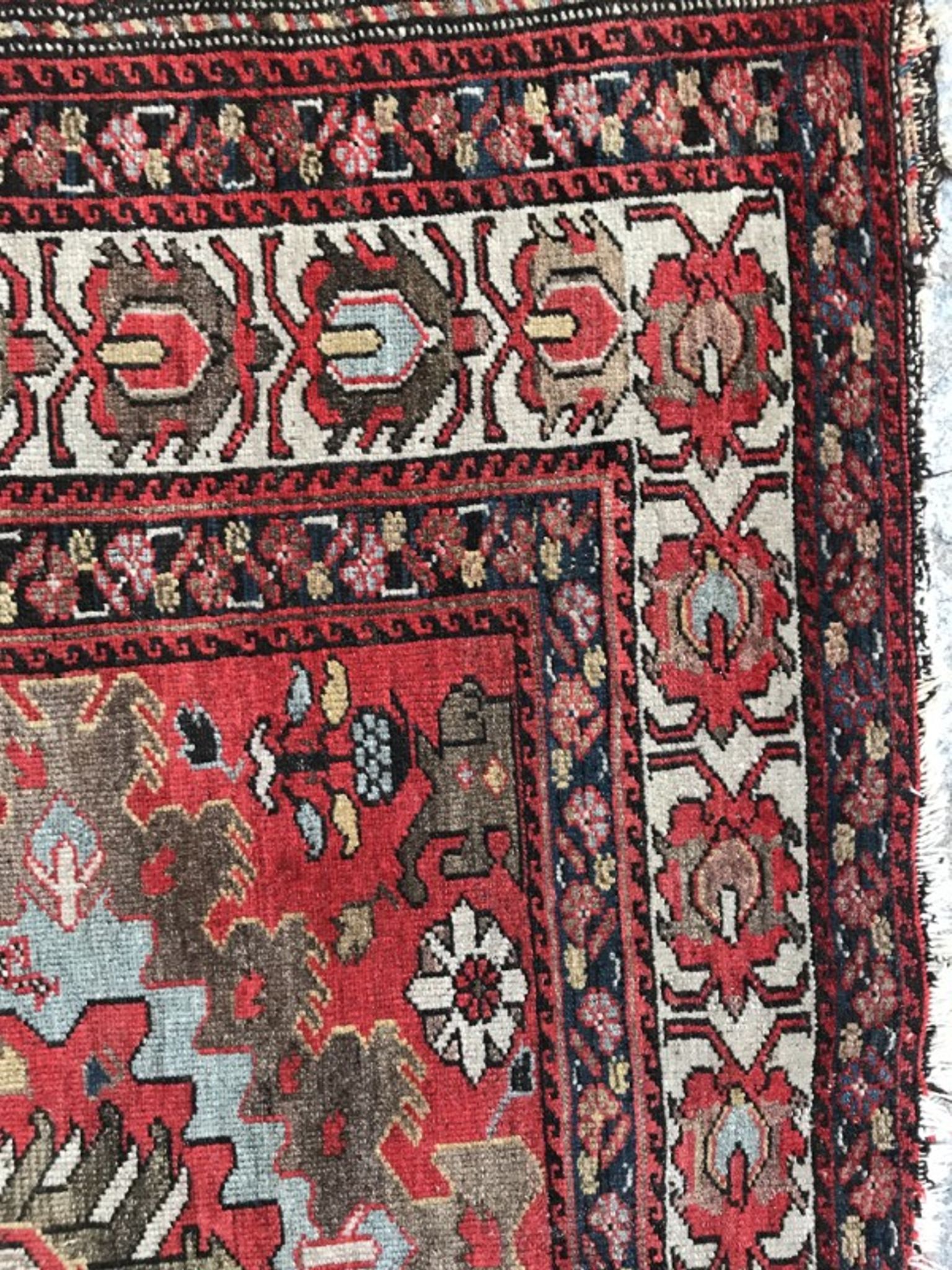 Former carpet Persian Malayer 19th century handmade 134 X 185 CM
