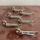 Set of 6 silver-plated swan knife rests
