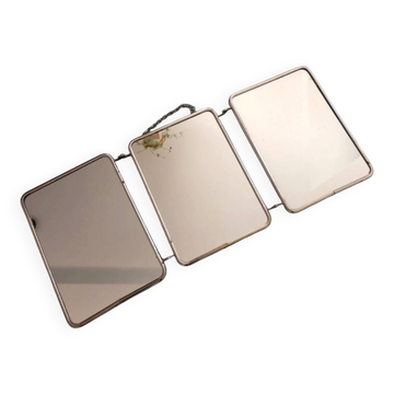 Miroir triptyque de barbier