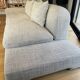 Three-seater fabric sofa