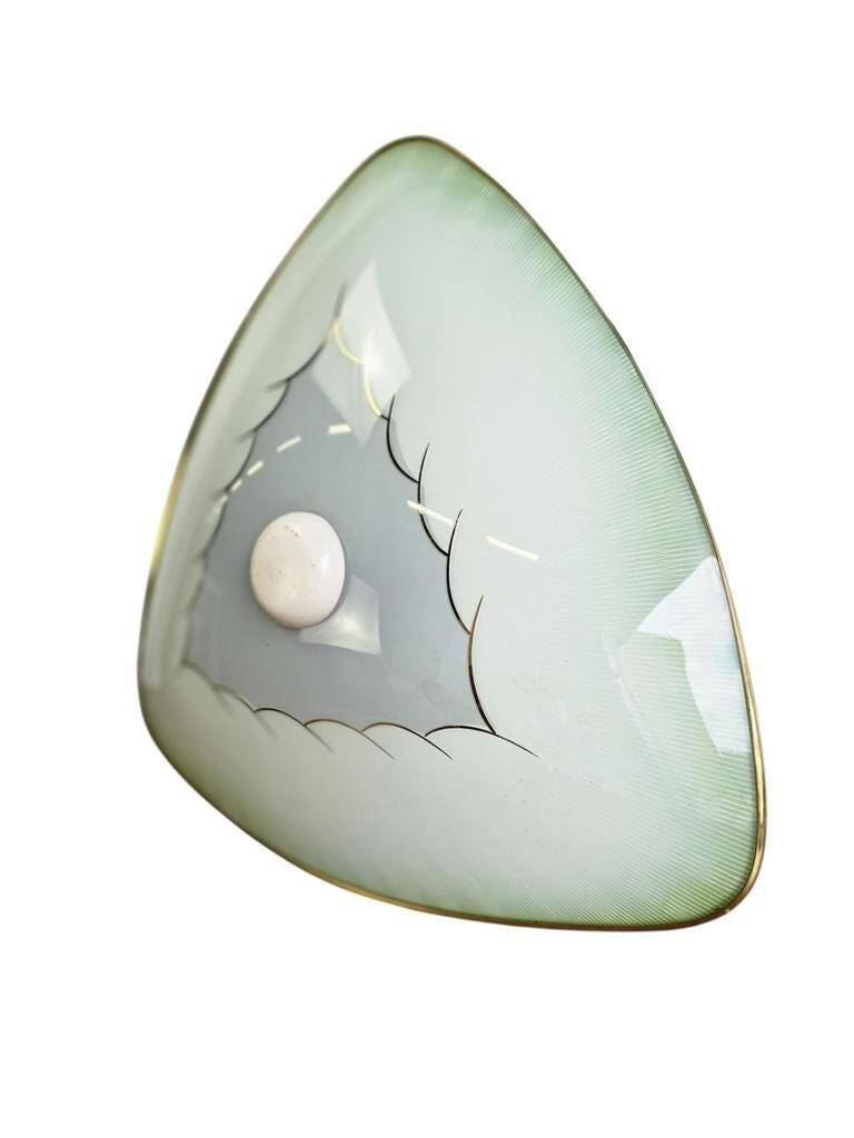 Vintage glass ceiling light / ceiling lamp