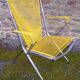 Folding chair chromed metal and scoubidou, 1960