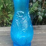 Blue glass vase from vintage Empoli glassware 70s/80s