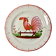 Assiette coq rouge faiencerie de l’est :  les islettes