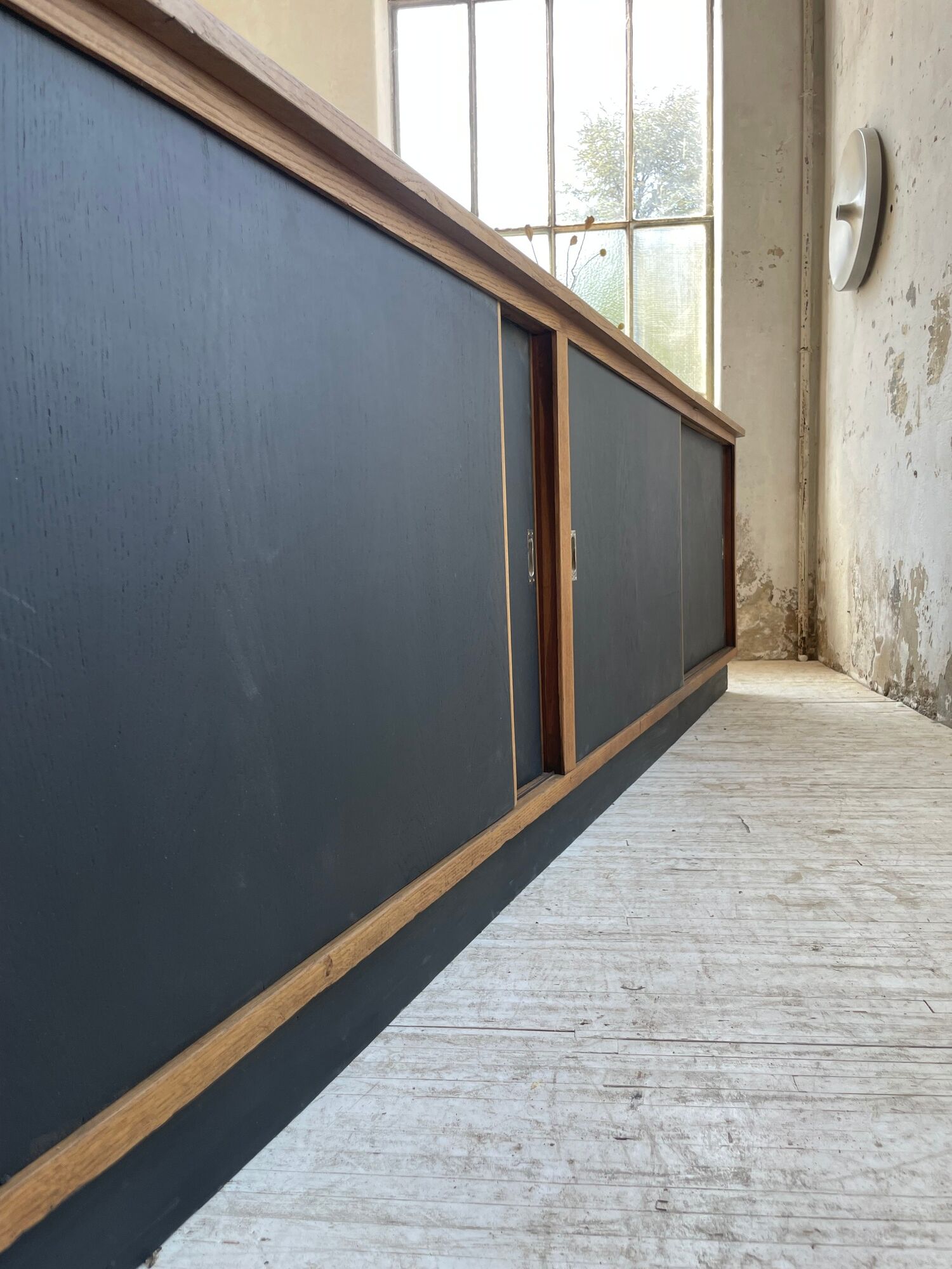 Two-sided counter sliding doors oak XXL 4m enfilade