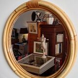 Rattan mirror