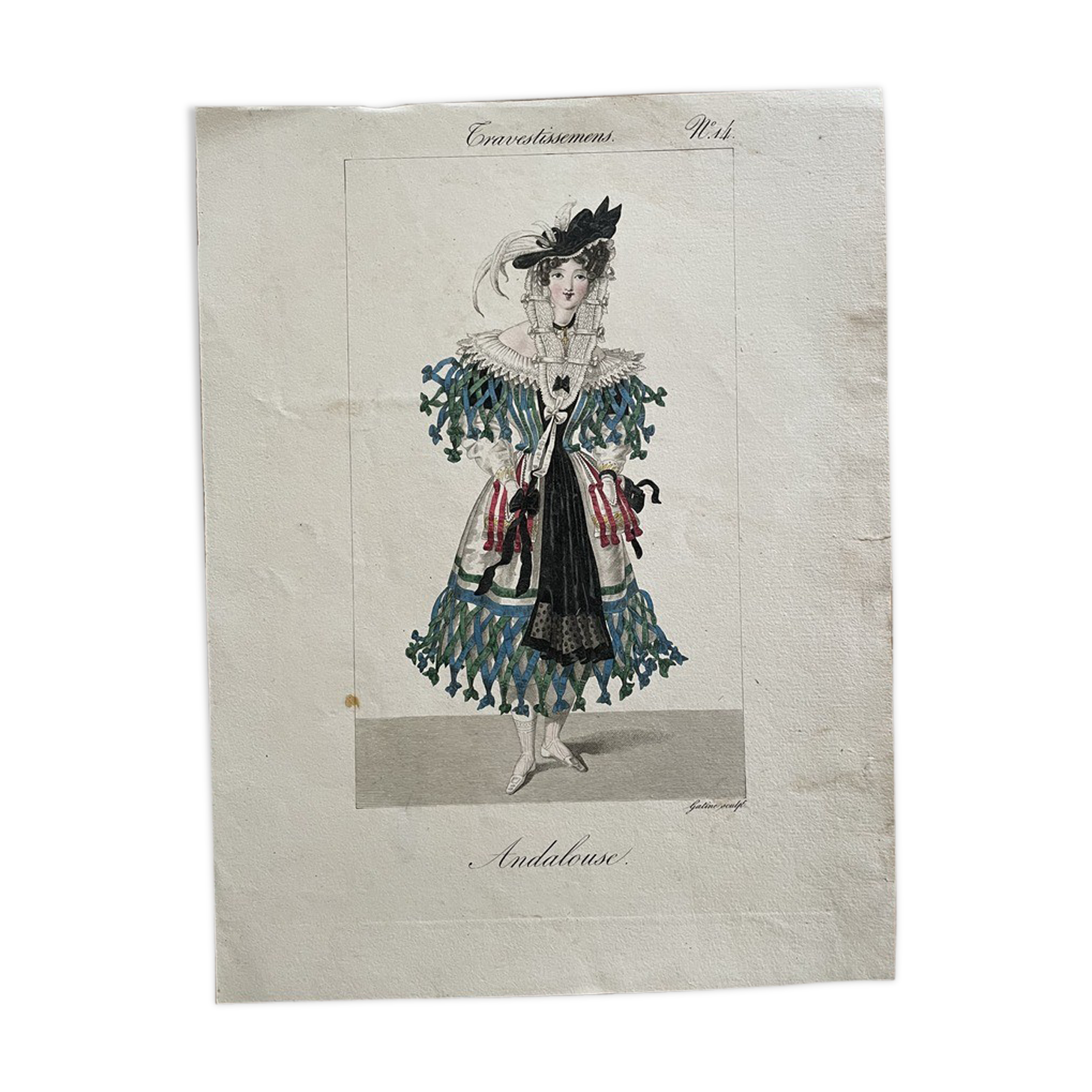 Board of the diary of ladies and fashions 1827