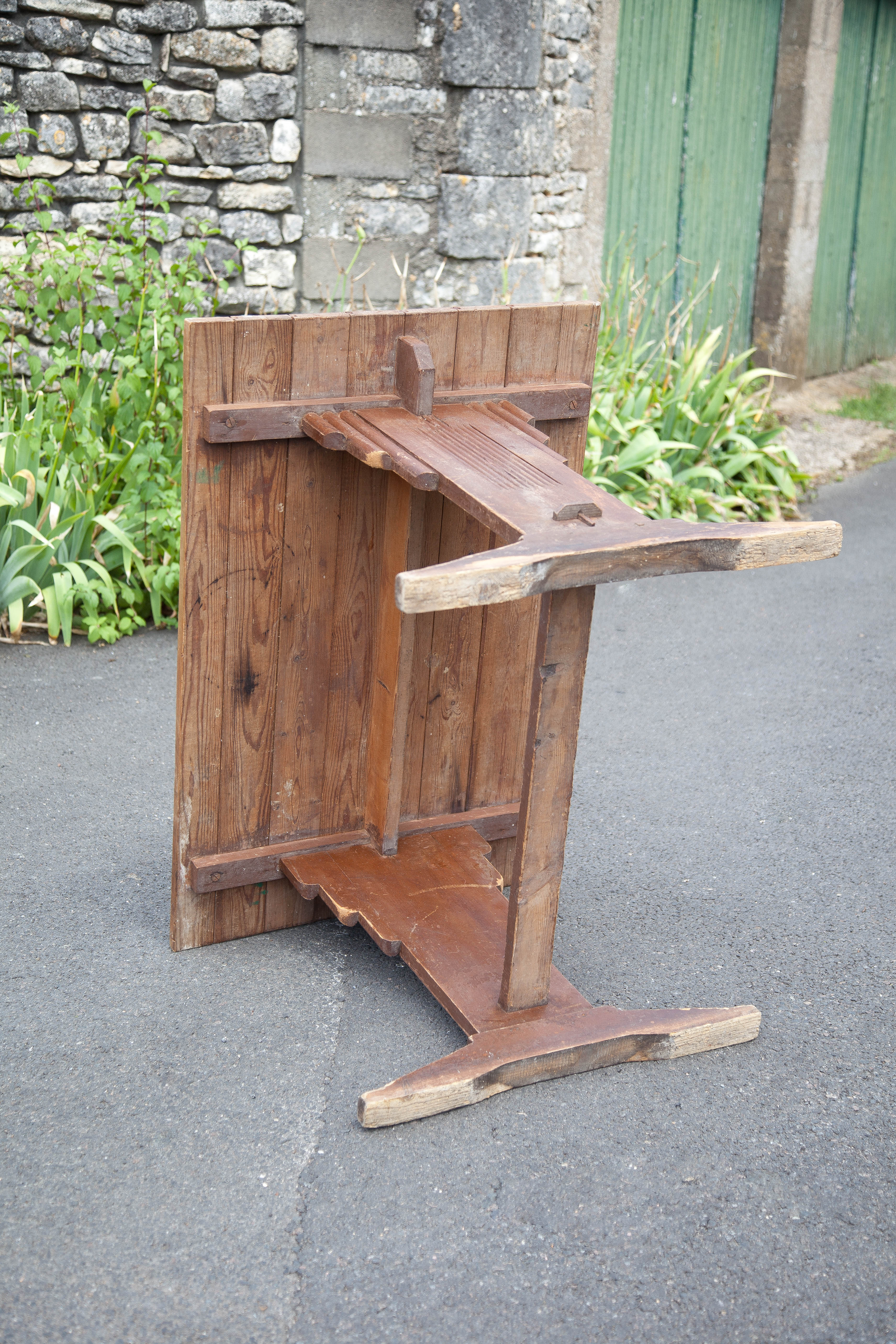 Vintage wood bistro table