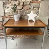 Desserte table basse à roulettes 2 niveaux
