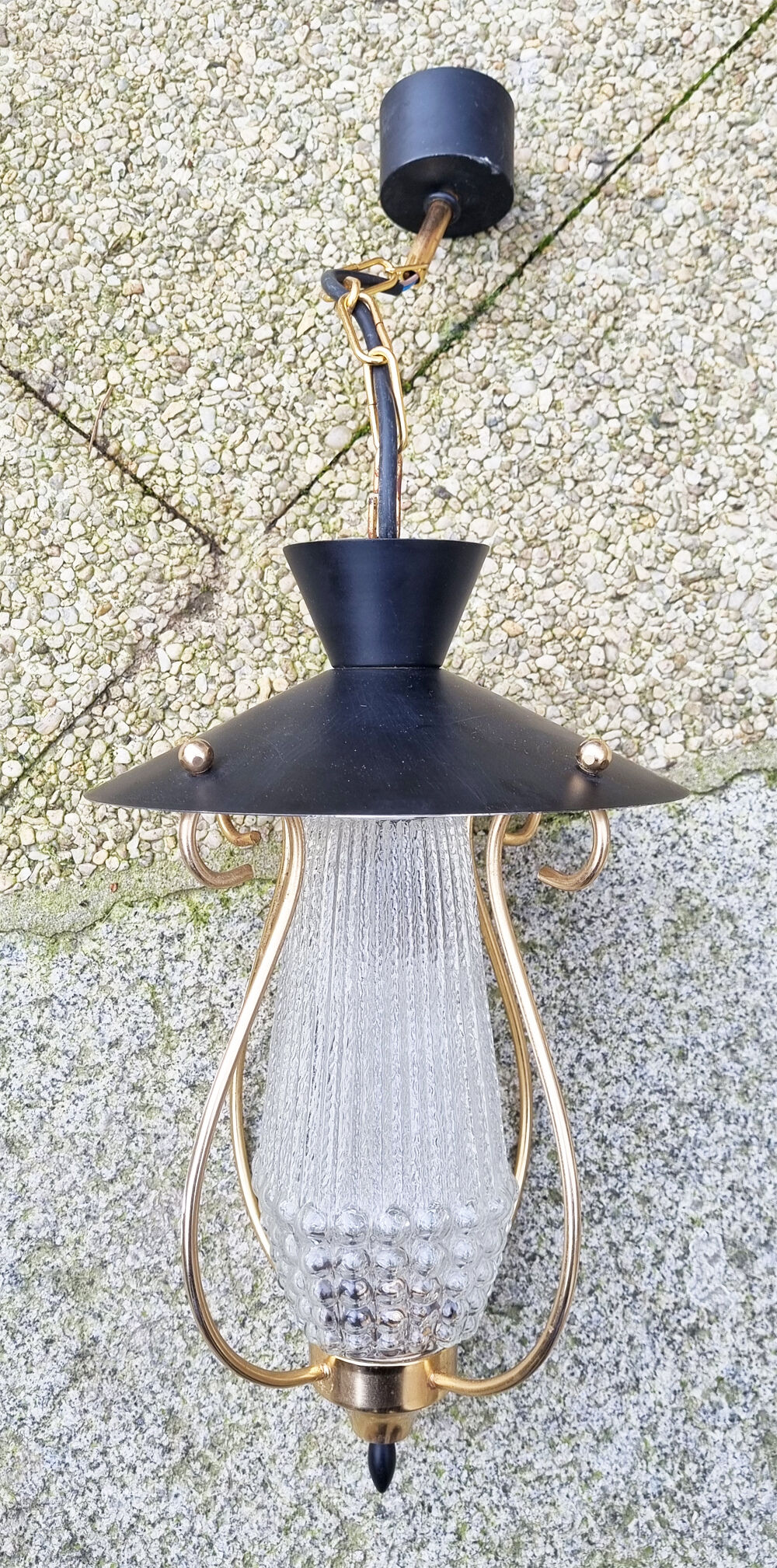 Suspension lanterne vintage, années 50