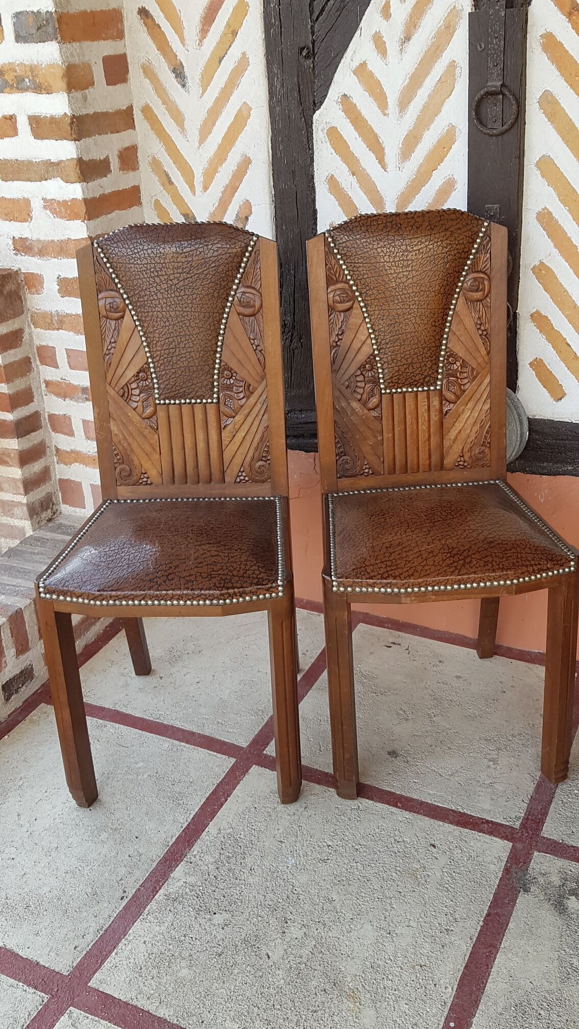 Pair of art deco chairs 1930