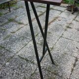 Workshop high table selette wooden top and metal tubes