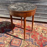 Table bouillotte en noyer d’époque directoire XVIII eme siècle