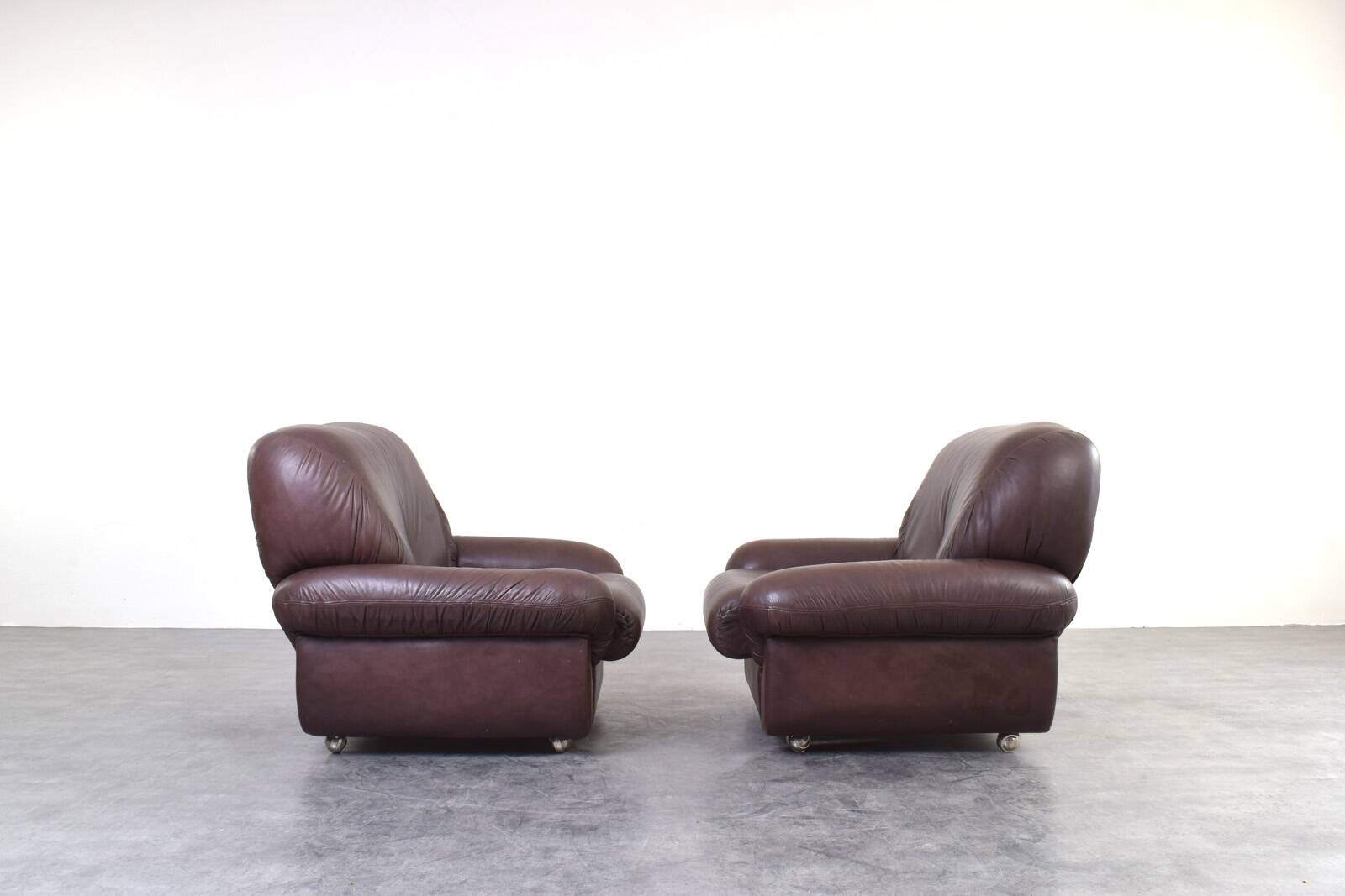 Mid-Century Italian Lounge Chairs, 1970s, Set of 2.