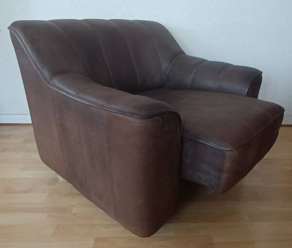 Fauteuil club suisse de Sede Designer Cuir Modèle DS44 années 1970
